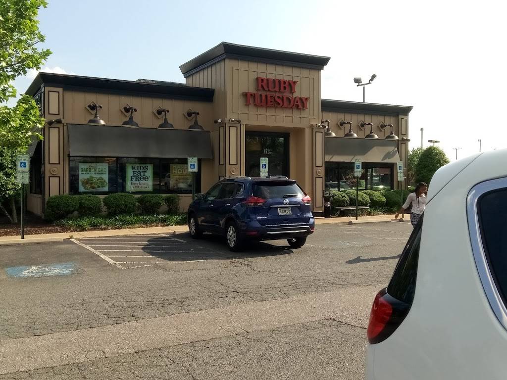 Ruby Tuesday | restaurant | 4714 Mine Rd, Fredericksburg, VA 22408, USA | 5407100588 OR +1 540-710-0588