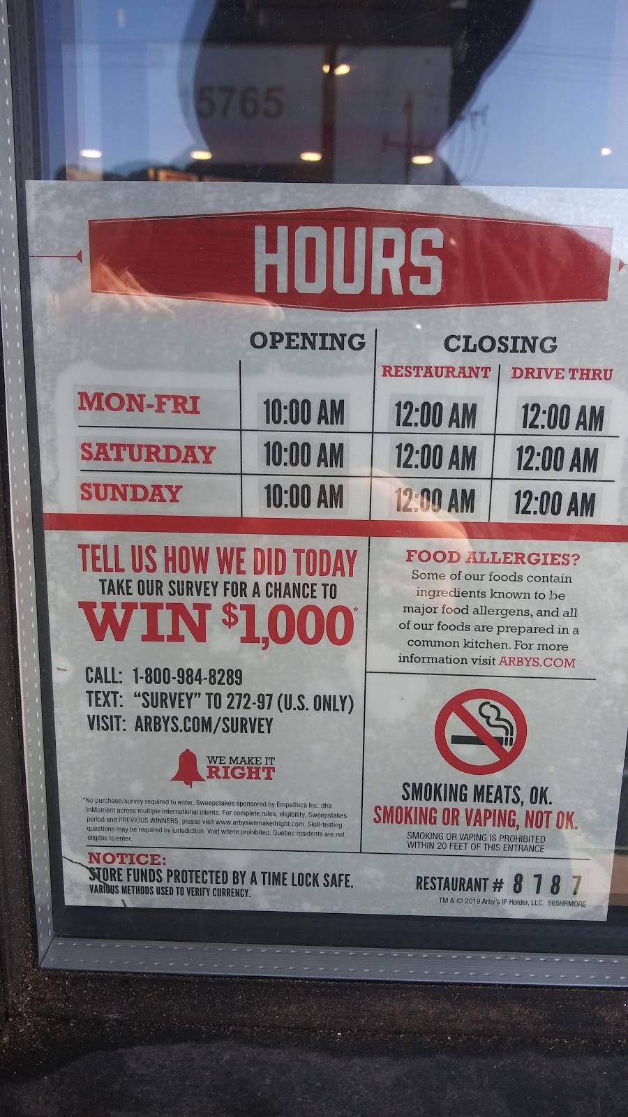 Arbys | meal takeaway | 15765 S Harlem Ave, Orland Park, IL 60462, USA | 7085493420 OR +1 708-549-3420