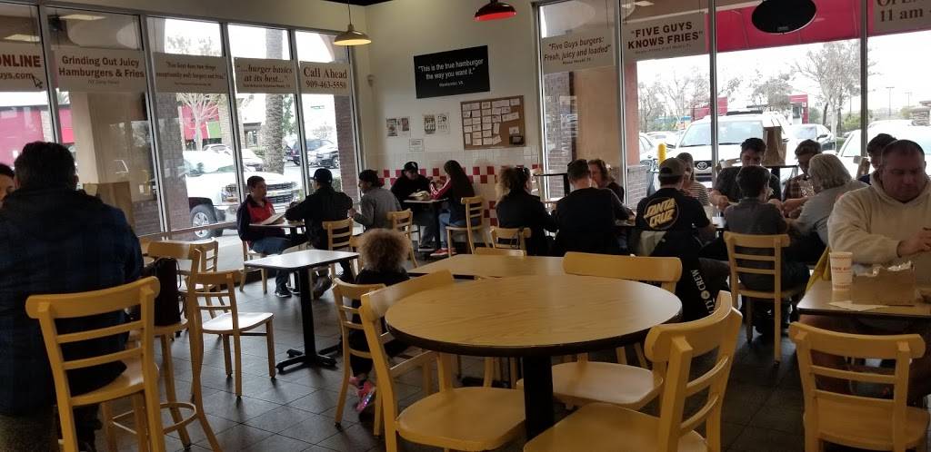 Five Guys | meal takeaway | 15218 Summit Ave, Fontana, CA 92336, USA | 9094635550 OR +1 909-463-5550