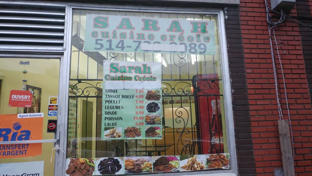 Sarah Cuisine Créole | restaurant | 6914 Av Wilderton, Montréal, QC H3S 2M5, Canada | 4388821905 OR +1 438-882-1905