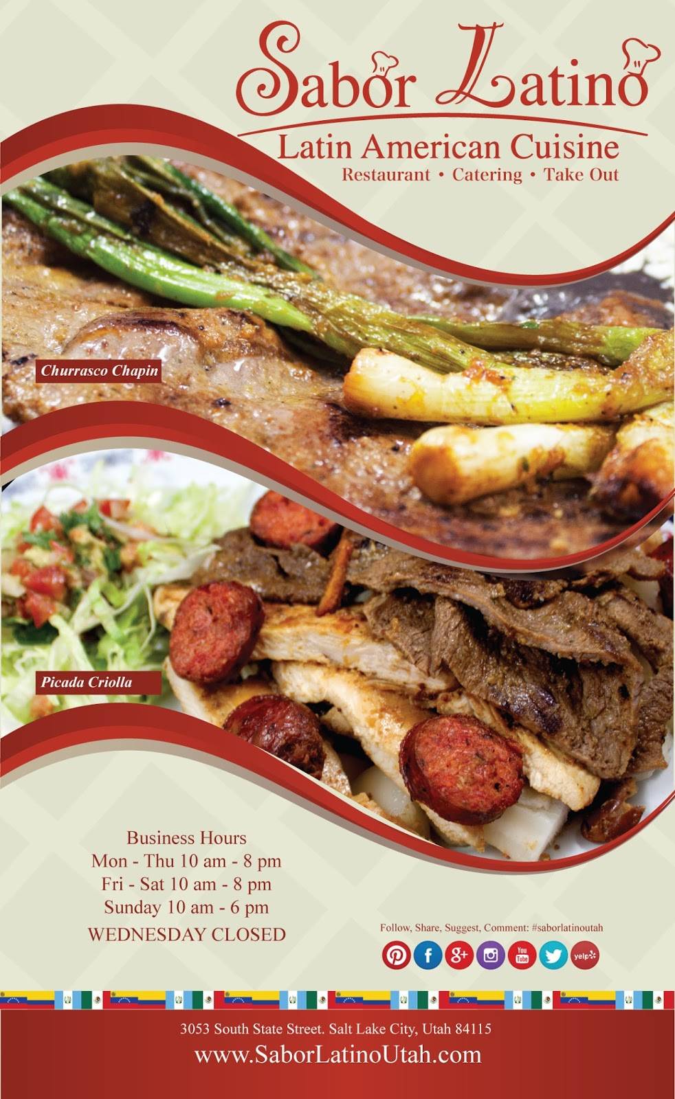 Sabor Latino | restaurant | 3053 State St #1, South Salt Lake, UT 84115, USA | 8014872009 OR +1 801-487-2009