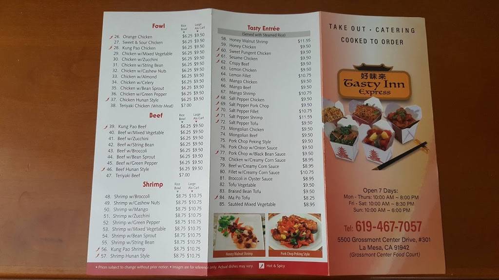 Tasty Inn Express | restaurant | 5500 Grossmont Center Dr suite 301, La Mesa, CA 91942, USA | 6194677057 OR +1 619-467-7057
