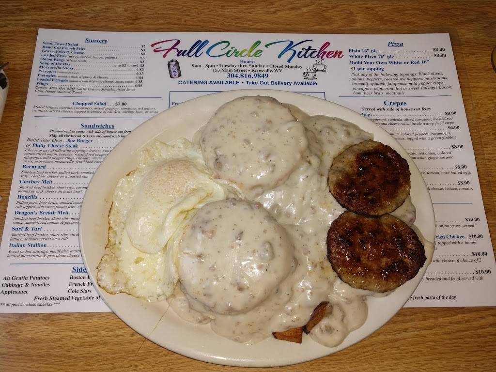 Full Circle Cafe | restaurant | 11 Rr 1, Rivesville, WV 26588, USA | 3048169849 OR +1 304-816-9849