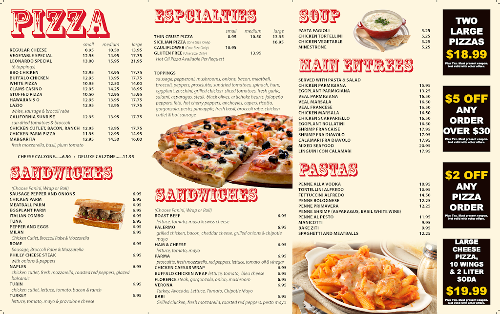 Leonardos Pizza | meal delivery | 205 Main St, Norwalk, CT 06851, USA | 2037500800 OR +1 203-750-0800