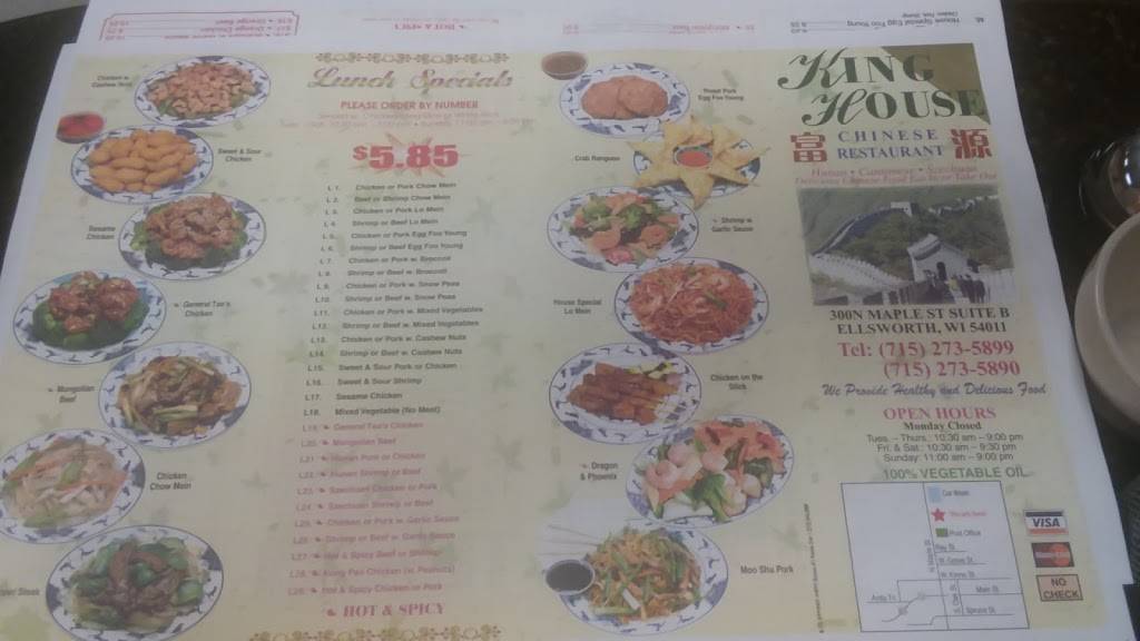 King House | restaurant | 300 N Maple St B, Ellsworth, WI 54011, USA | 7152735899 OR +1 715-273-5899