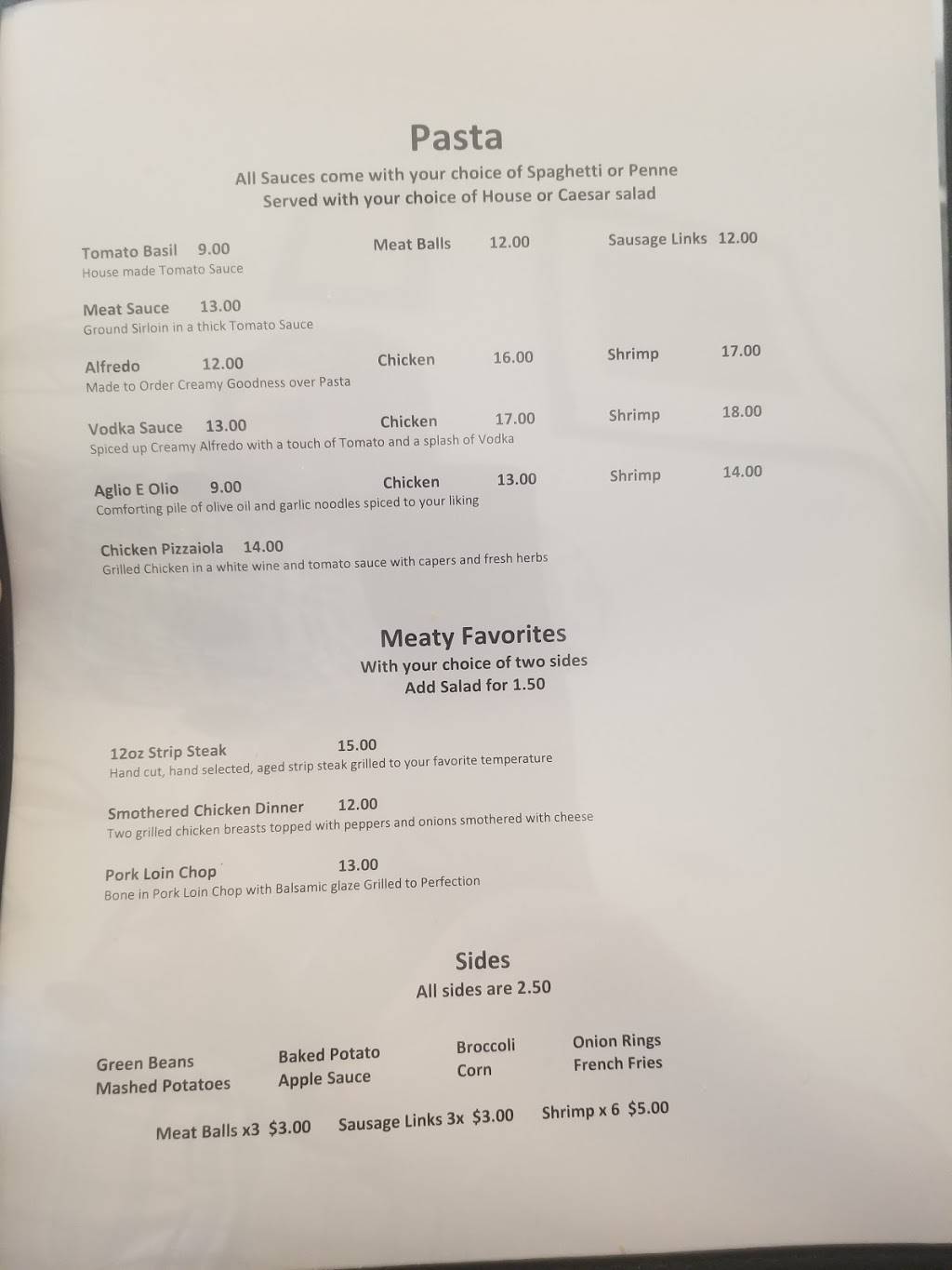 Wades Pastabilities | restaurant | 2315 West Ave, Ashtabula, OH 44004, USA | 4402619023 OR +1 440-261-9023