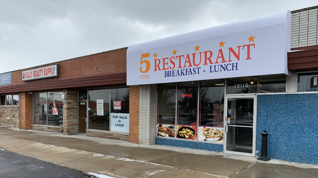5Star Breakfast & Lunch | restaurant | 19116 E 10 Mile Rd, Eastpointe, MI 48021, USA | 5862986520 OR +1 586-298-6520