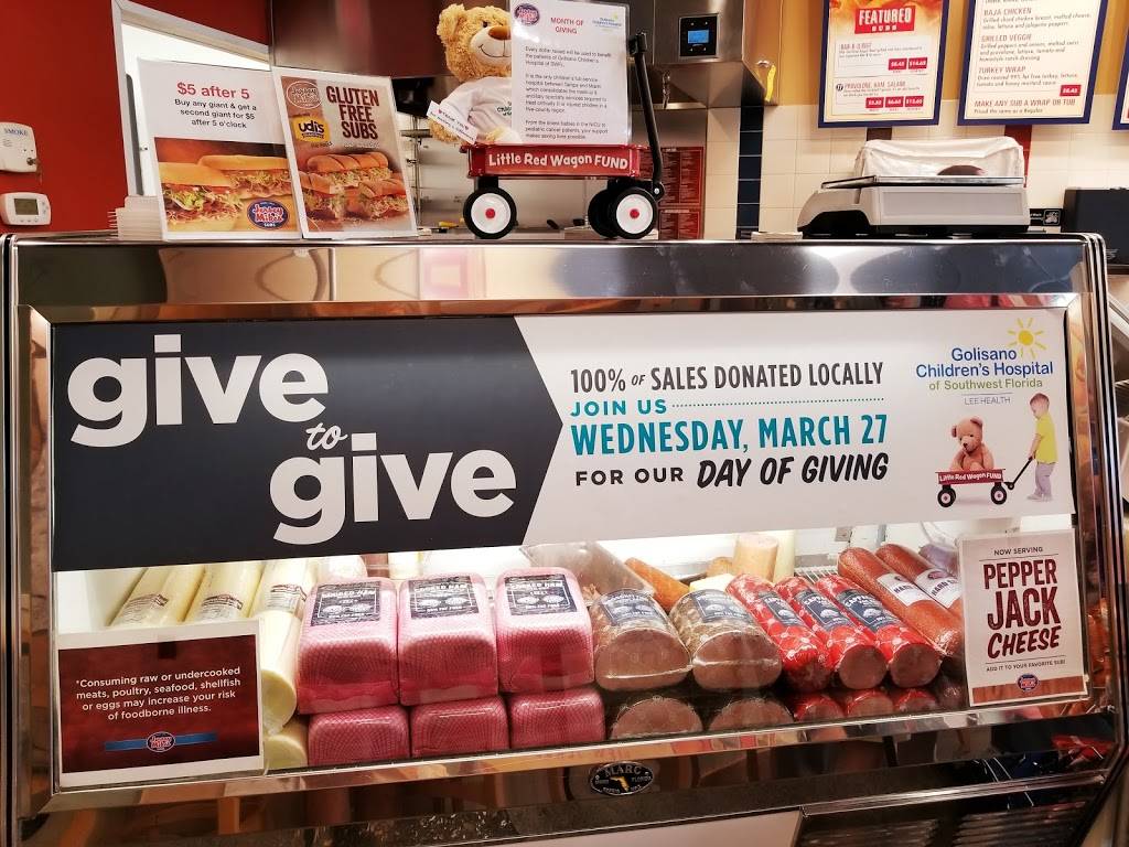 Jersey Mikes Subs | restaurant | 4600 Summerlin Rd Suite C3, Fort Myers, FL 33919, USA | 2392887944 OR +1 239-288-7944