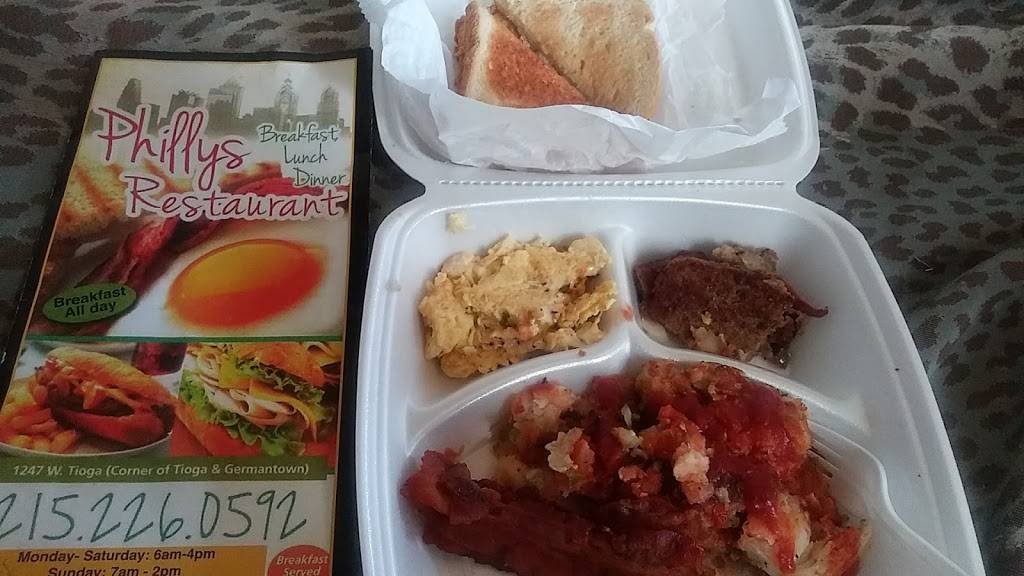 Phillys Breakfast & Steaks | restaurant | 1247 W Tioga St, Philadelphia, PA 19140, USA | 2152260592 OR +1 215-226-0592