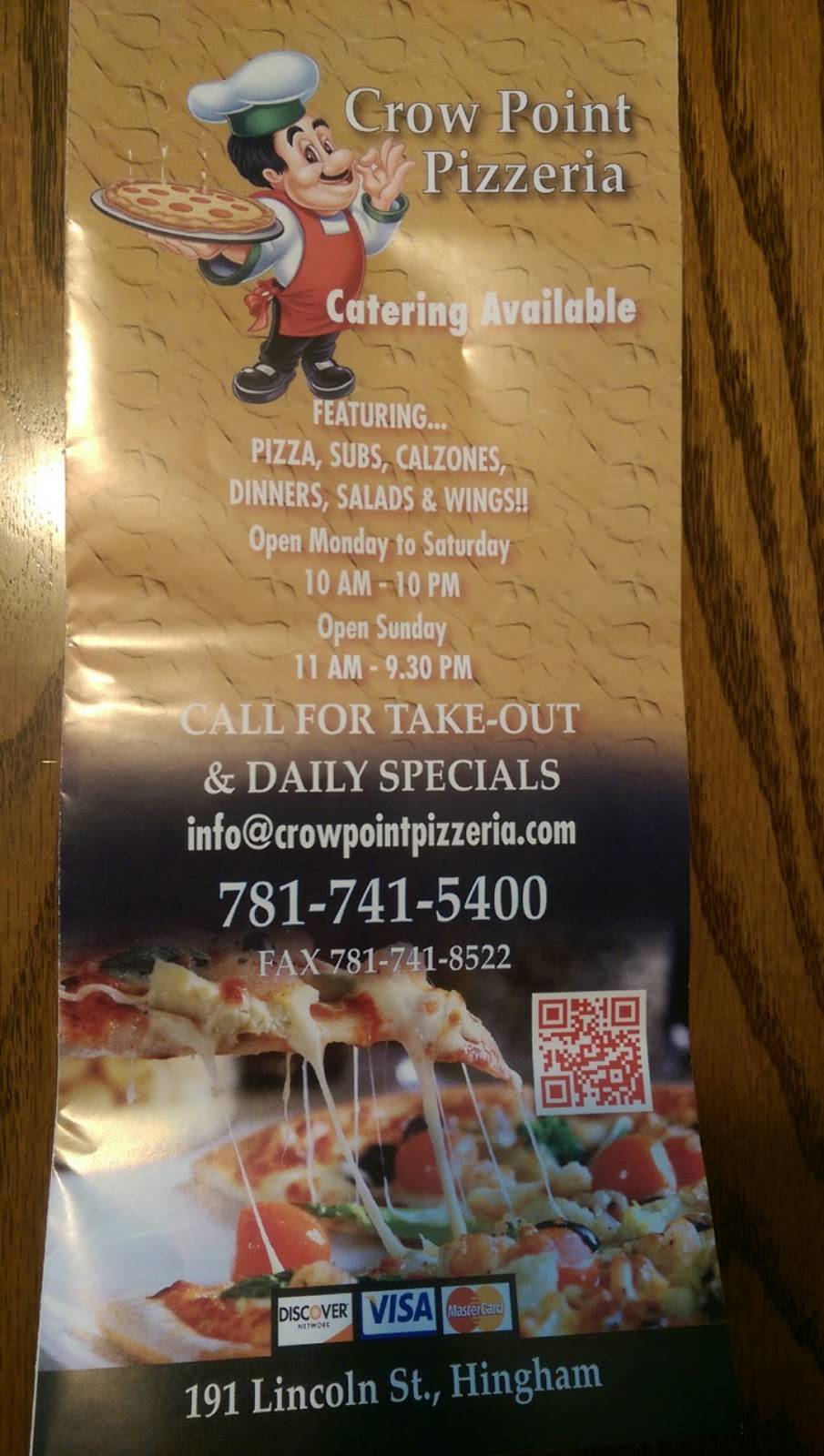 Crow Point Pizzeria | restaurant | 191 Lincoln St, Hingham, MA 02043, USA | 7817415400 OR +1 781-741-5400