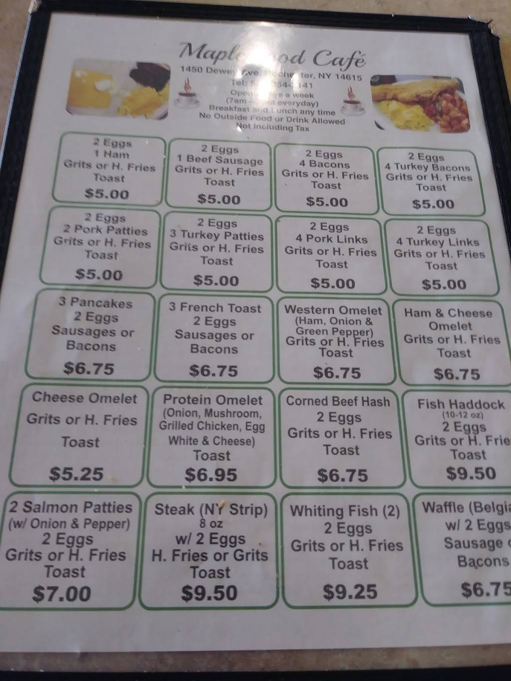Maplewood Cafe | cafe | 1450 Dewey Ave, Rochester, NY 14615, USA | 5852542141 OR +1 585-254-2141