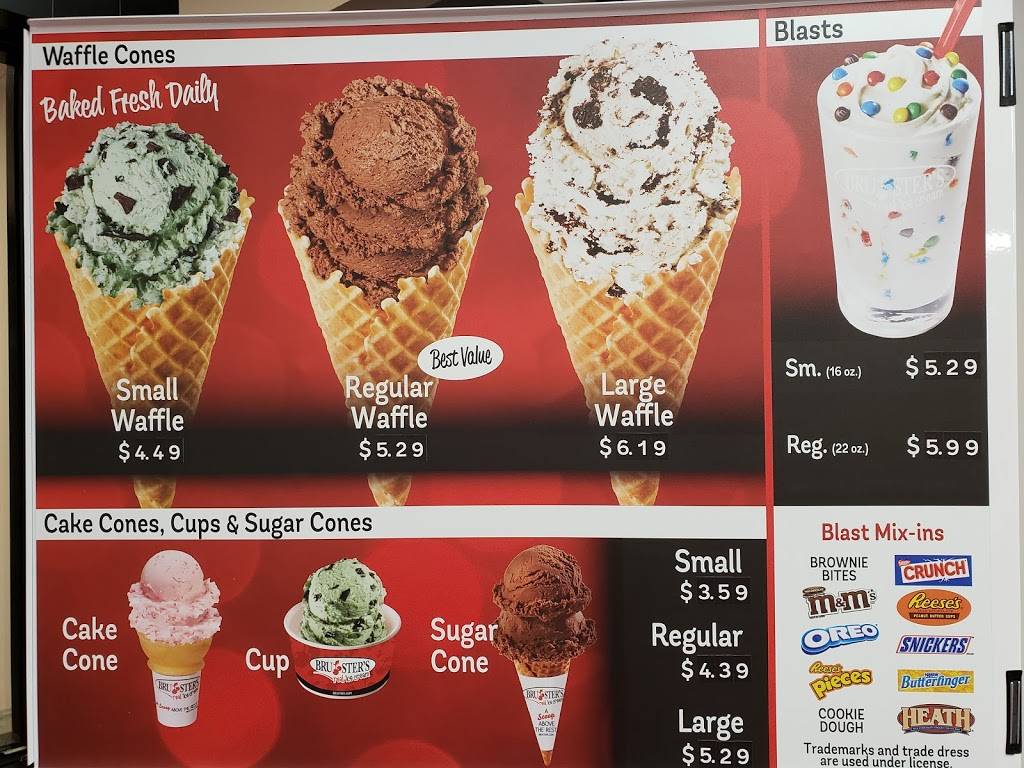 Brusters Ice Cream of Haverhill, MA | restaurant | 124 Main St, Haverhill, MA 01830, USA | 9789146280 OR +1 978-914-6280