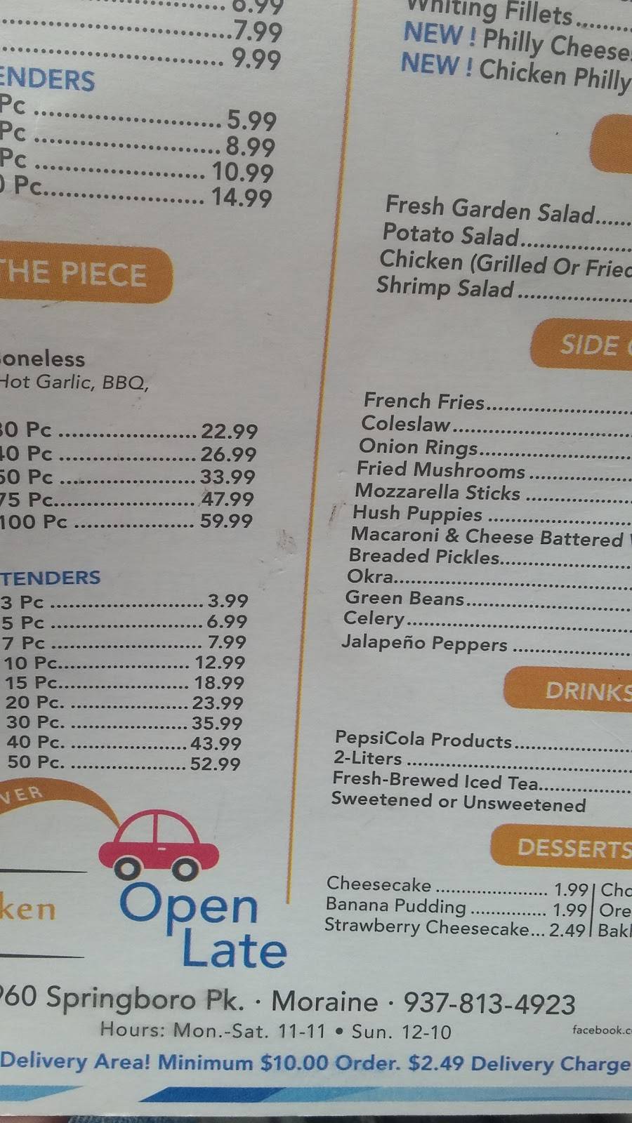 Moraine Fish & Chicken | restaurant | 4960 N Springboro Pike, Dayton, OH 45439, USA | 9378134923 OR +1 937-813-4923