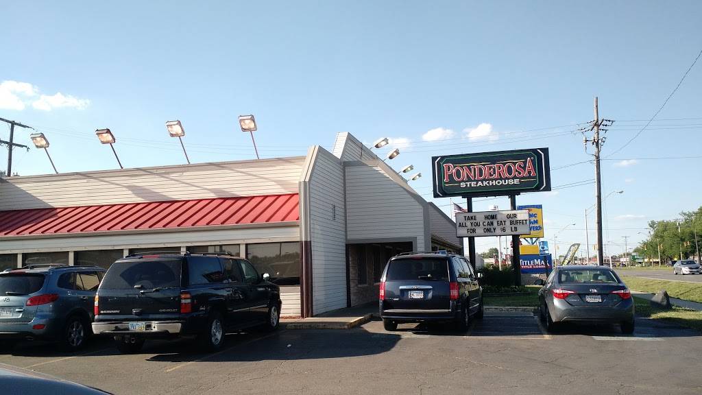 Ponderosa | restaurant | 3875 S High St, Columbus, OH 43207, USA | 6144917552 OR +1 614-491-7552