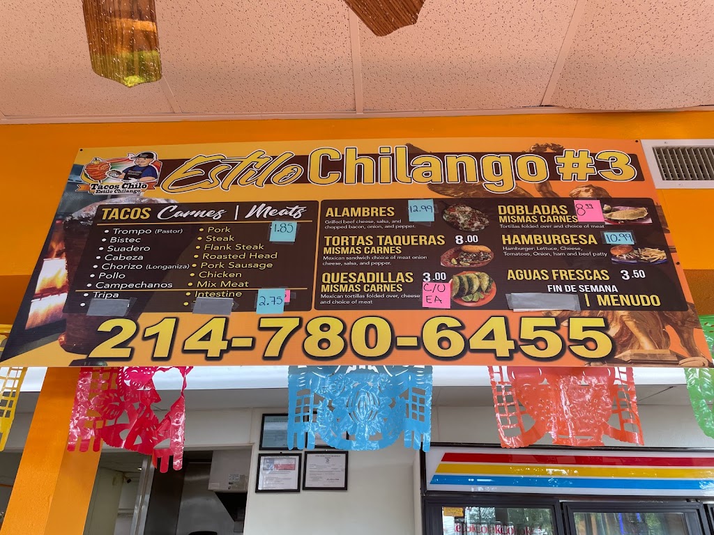 Tacos chilo estilo chilango #3 | restaurant | 7726 Ferguson Rd, Dallas, TX 75228, USA | 2147806455 OR +1 214-780-6455