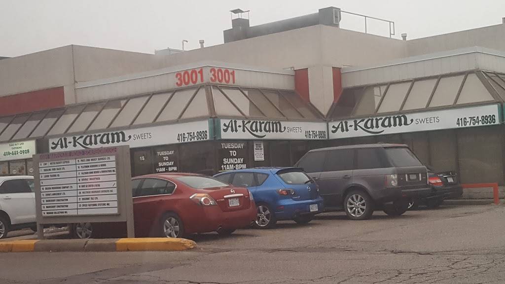 Al-Karam Sweets | restaurant | 3001 Markham Rd, Scarborough, ON M1X 1L6, Canada | 4167548936 OR +1 416-754-8936