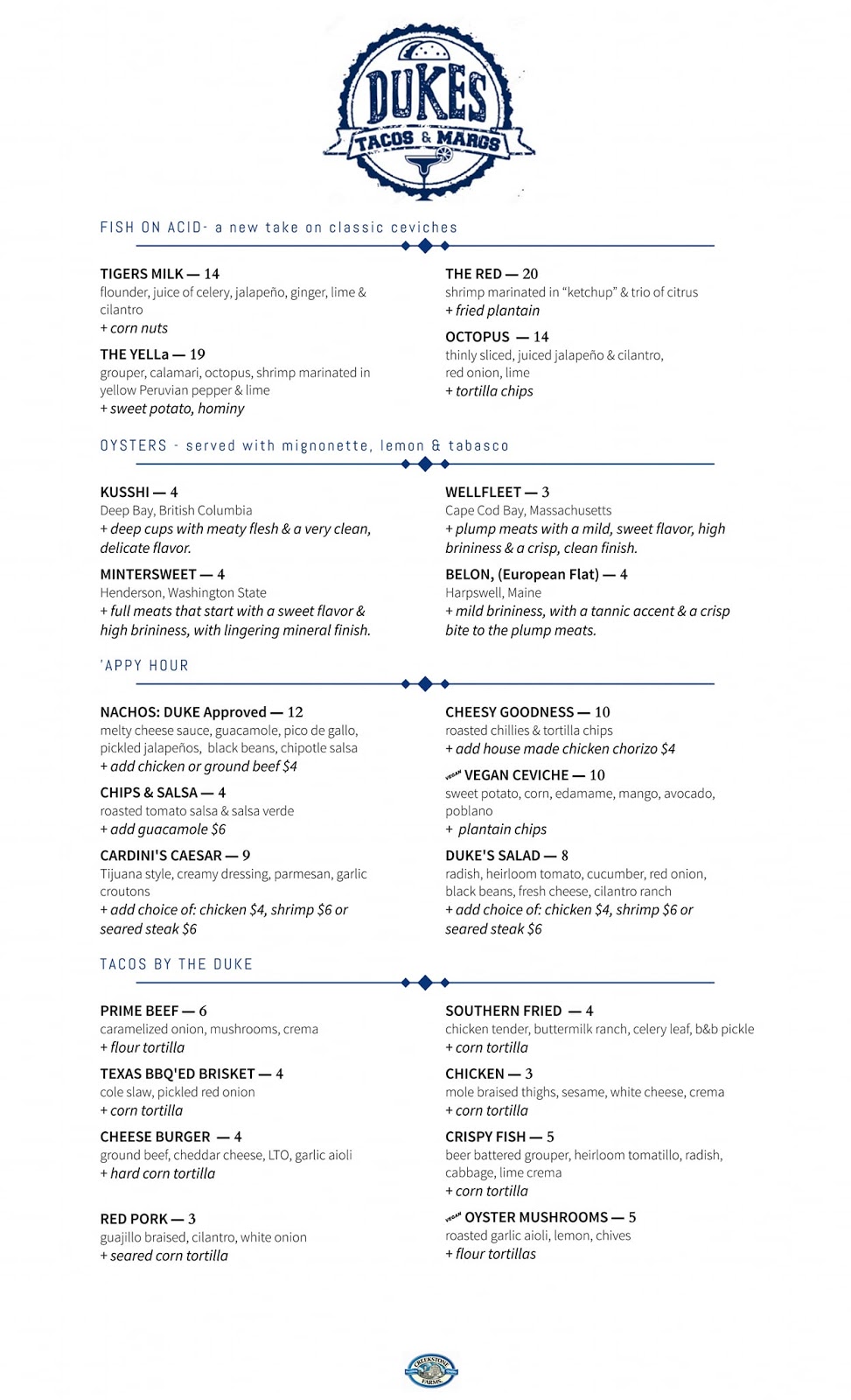 Dukes Tacos and Margs | restaurant | 1155 Main St STE 120, Jupiter, FL 33458, USA | 5616195177 OR +1 561-619-5177