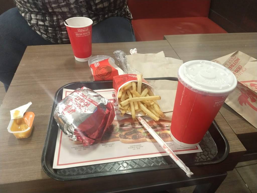 Wendys | restaurant | 5005 Rue Jean-Talon, Saint-Léonard, QC H1S 3G6, Canada | 5147257272 OR +1 514-725-7272