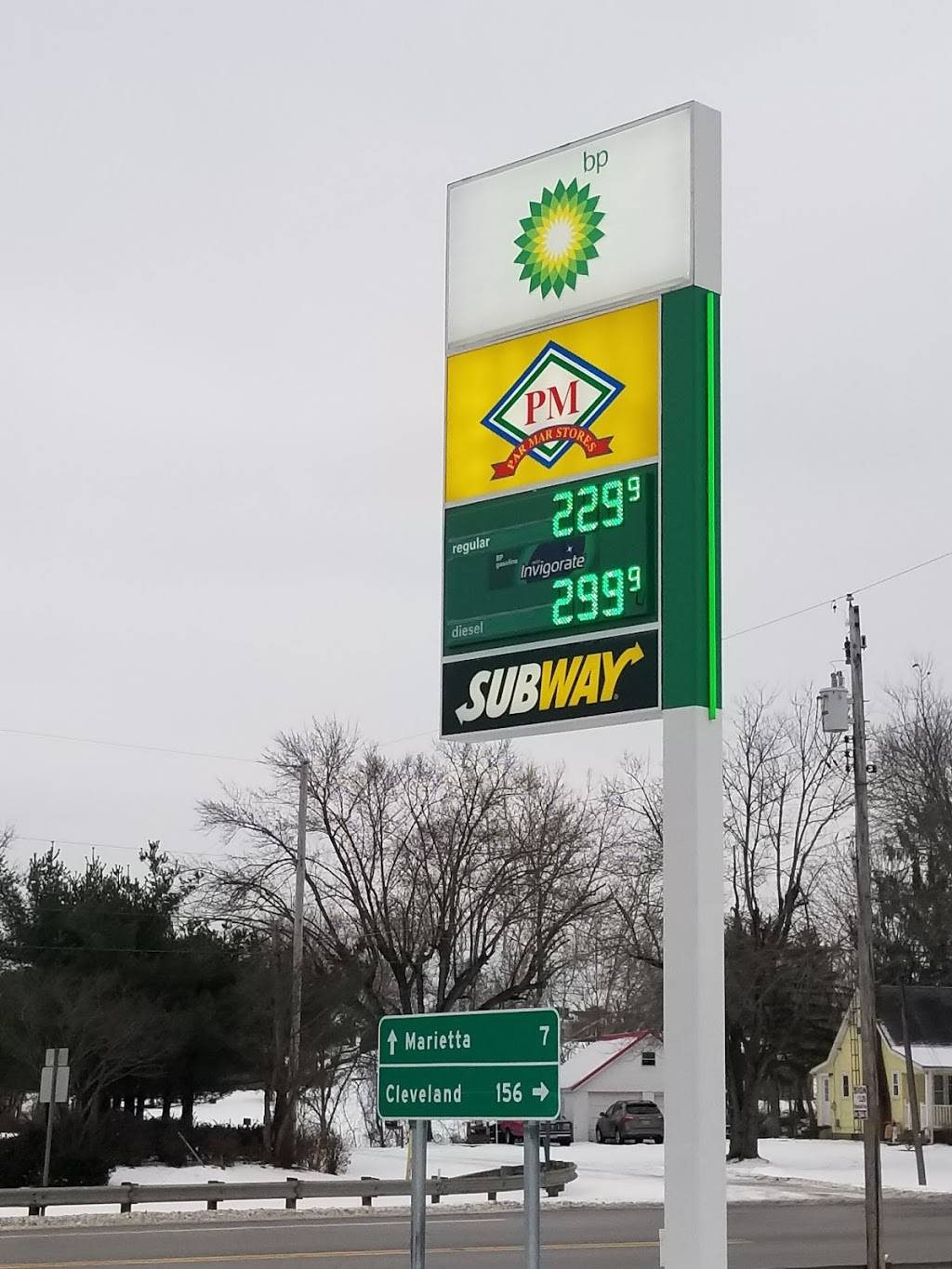 BP | restaurant | 3355 Cambridge Rd, OH-821, Marietta, OH 45750, USA | 7403733658 OR +1 740-373-3658