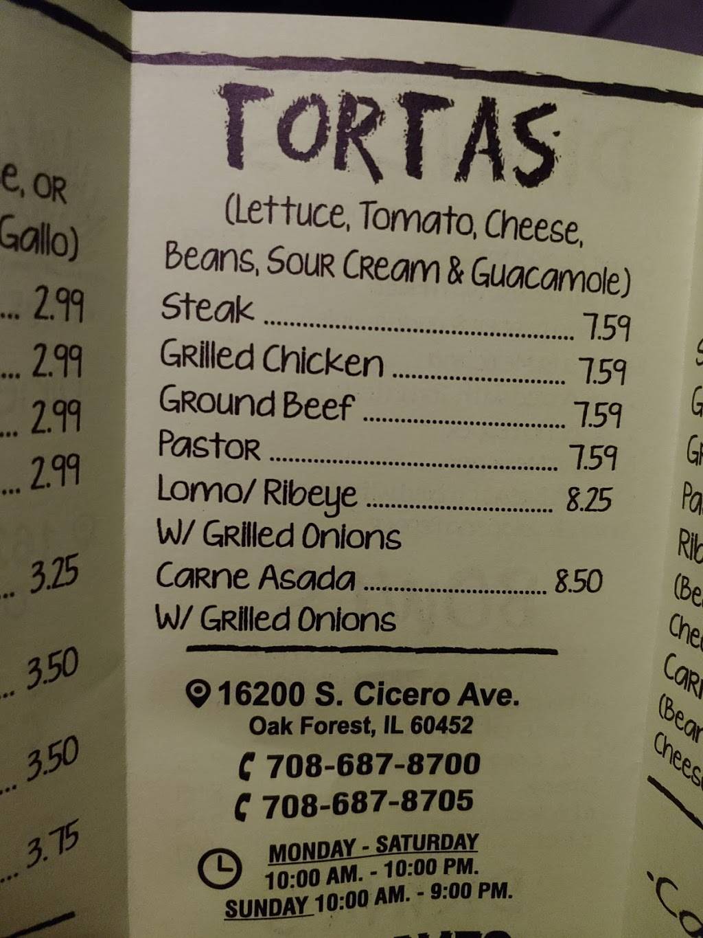 El patron | restaurant | 16200 S Cicero Ave, Oak Forest, IL 60452, USA | 7086878700 OR +1 708-687-8700