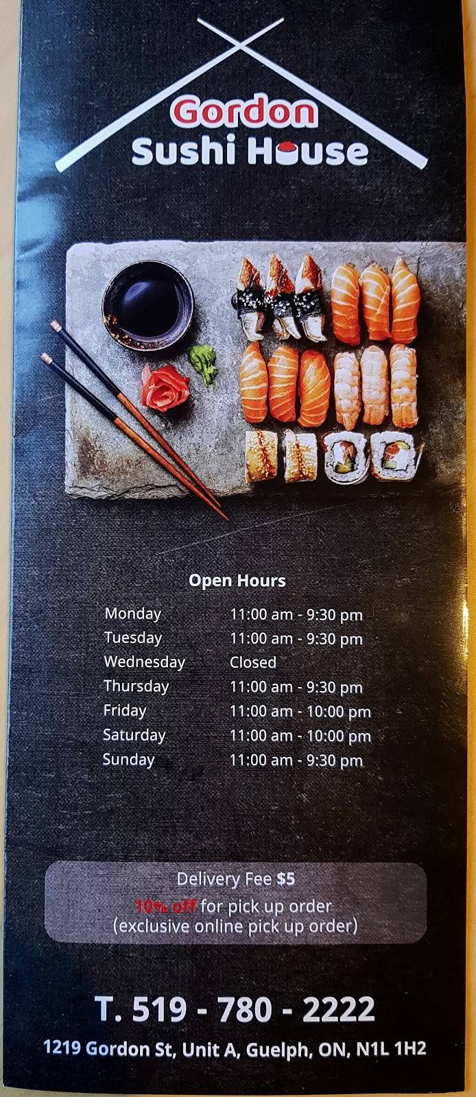 Gordon Sushi House | restaurant | 1219 Gordon St, Guelph, ON N1L 1H2, Canada | 5197802222 OR +1 519-780-2222