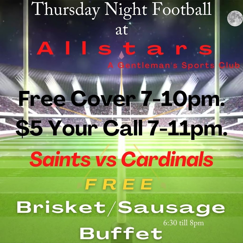 AllStars Gentlemans Sports Club | restaurant | 9440 I-10, San Antonio, TX 78229, USA | 2105930576 OR +1 210-593-0576