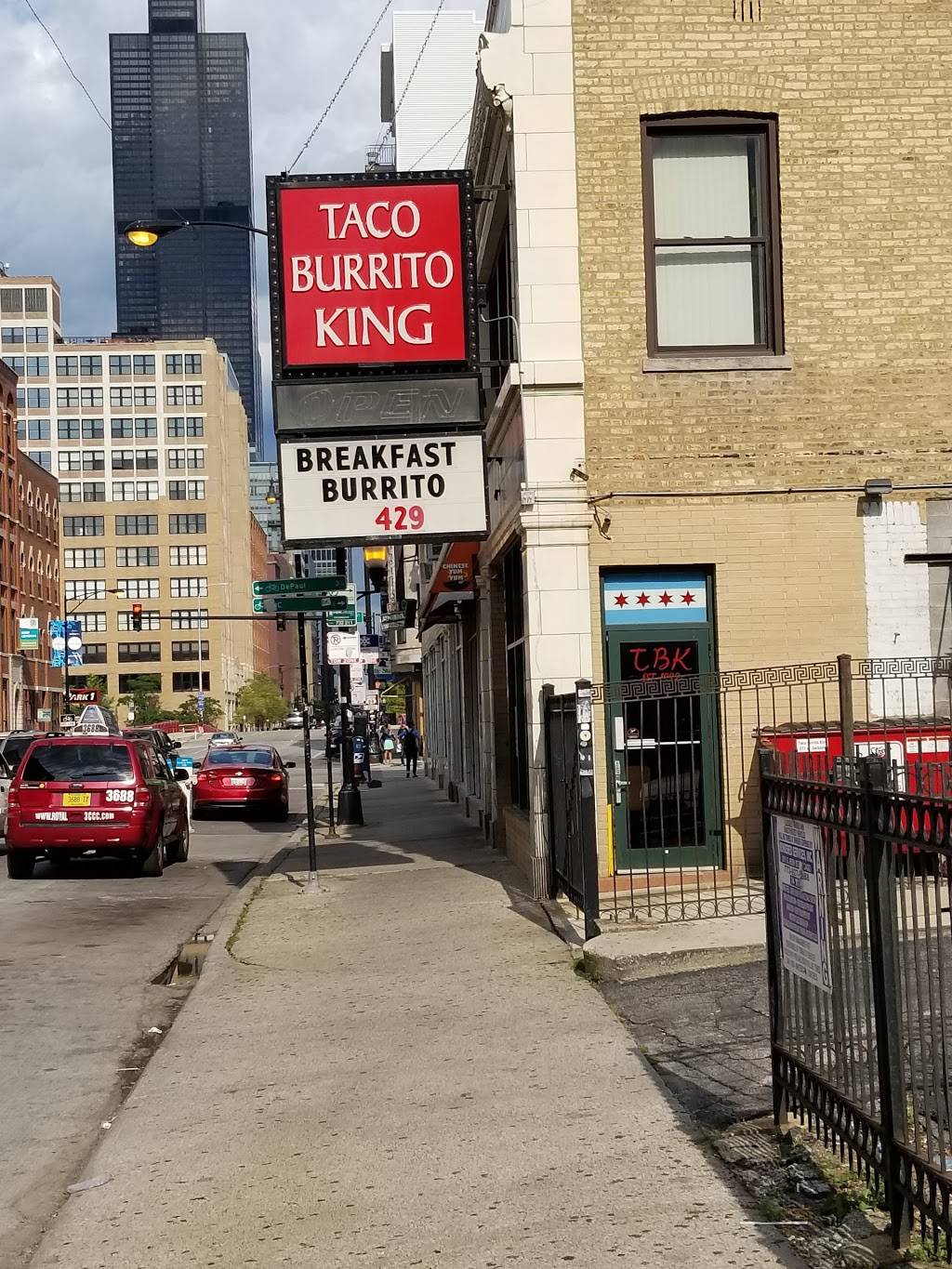 TBK Greektown (Taco Burrito King) | restaurant | 811 W Jackson Blvd, Chicago, IL 60607, USA | 3128310400 OR +1 312-831-0400