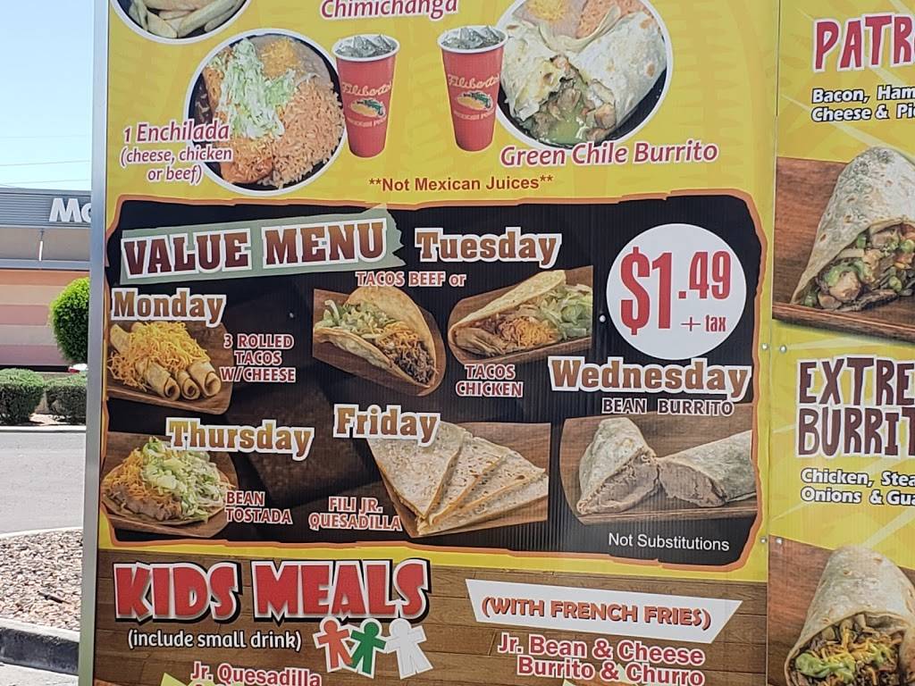 Filibertos Mexican Food | restaurant | 209 N 24th St, Phoenix, AZ 85034, USA | 6022751585 OR +1 602-275-1585