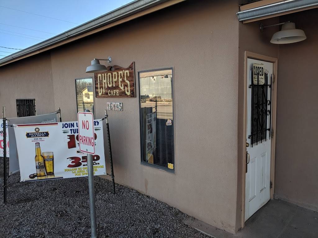 Chopes Bar & Cafe | restaurant | 16145 NM-28, La Mesa, NM 88044, USA | 5752333420 OR +1 575-233-3420