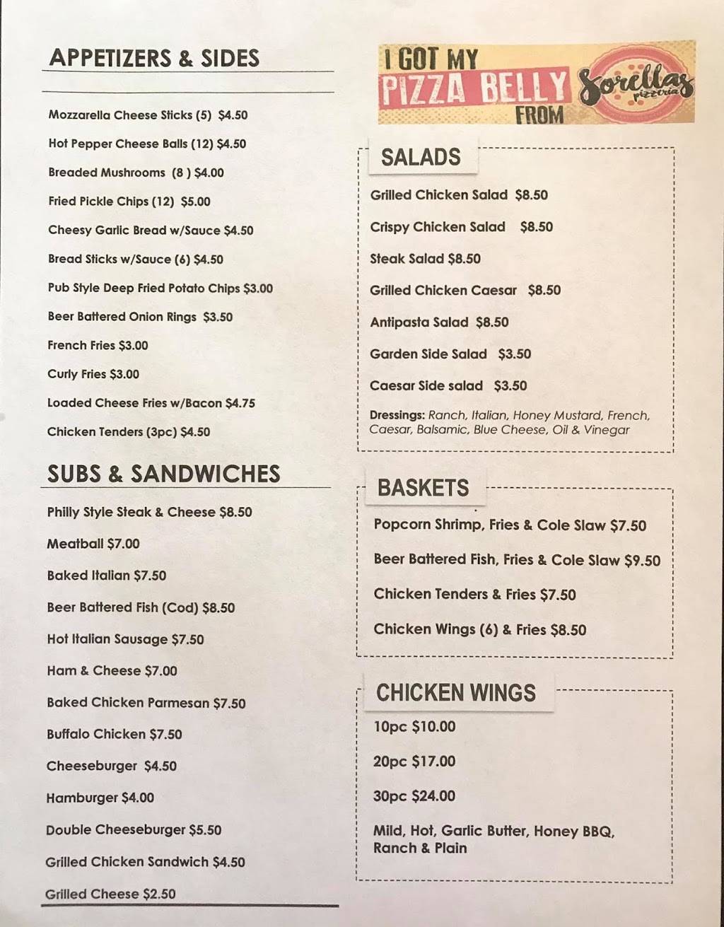 Sorellas Pizzeria | restaurant | 160 Wades Run Rd, Mt Morris, PA 15349, USA | 7243245259 OR +1 724-324-5259