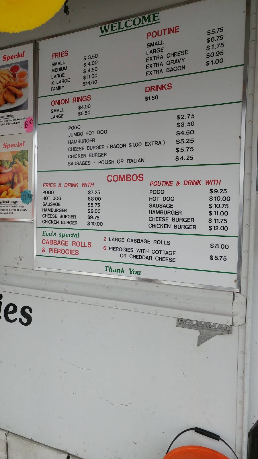 Evas Chip Wagon | restaurant | 5496 Bank St, Gloucester, ON K1X 1G9, Canada | 6138227603 OR +1 613-822-7603