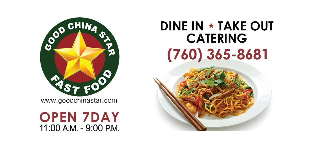 Good China Star | restaurant | #F, 58080 Twentynine Palms Highway, Yucca Valley, CA 92284, USA | 7603658681 OR +1 760-365-8681