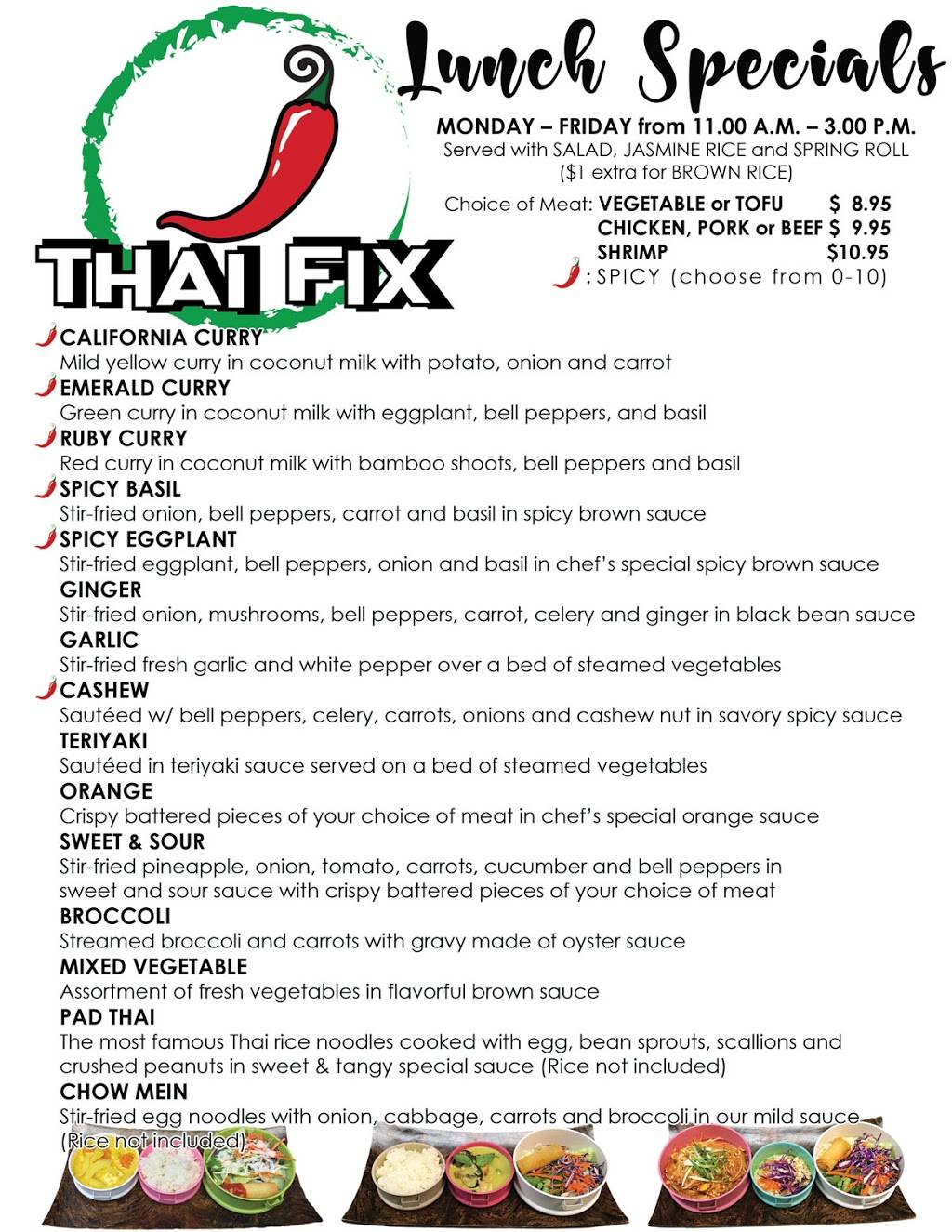 Thai Fix | restaurant | 25606 Crown Valley Pkwy. Suite# K-1B, Ladera Ranch, CA 92694, USA | 9492184664 OR +1 949-218-4664