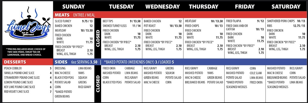 Lionel Jays | restaurant | 4023 Troy Hwy, Montgomery, AL 36116, USA | 3342399056 OR +1 334-239-9056