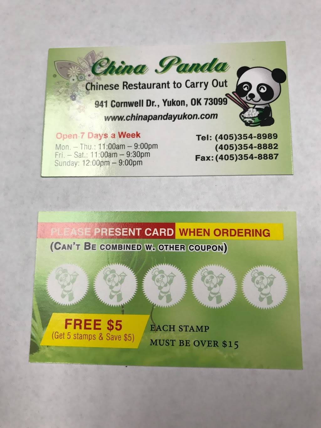 China Panda | meal takeaway | 941 Cornwell Dr, Yukon, OK 73099, USA | 4053548989 OR +1 405-354-8989