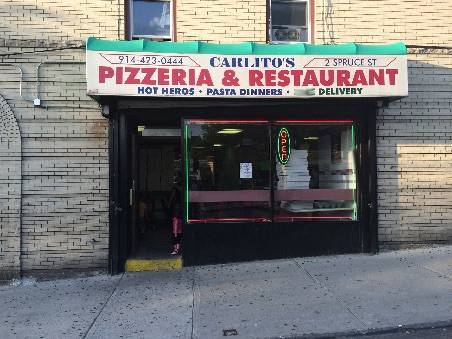 Carlitos Pizzeria Restaurant | restaurant | 2 Spruce St, Yonkers, NY 10701, USA | 9144230444 OR +1 914-423-0444