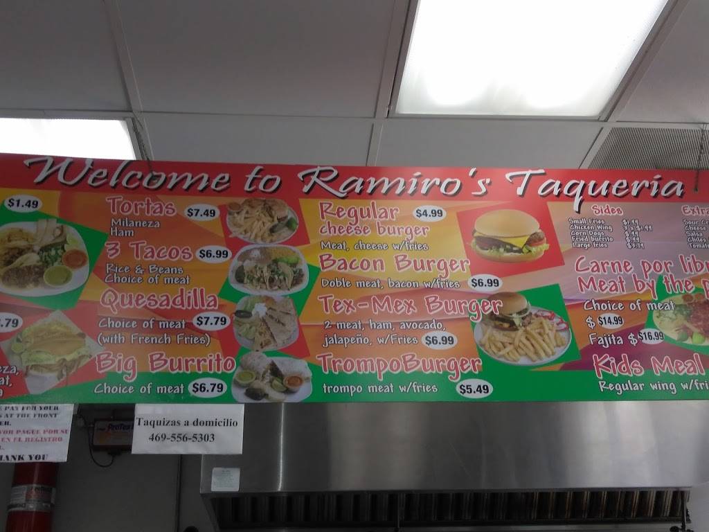 Ramiros Taqueria | restaurant | 4912, 100 N Hampton Rd, DeSoto, TX 75115, USA | 9727488920 OR +1 972-748-8920