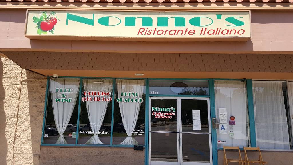 Nonnos Ristorante Italiano | restaurant | 5314 Baltimore Dr, La Mesa, CA 91942, USA | 6193379559 OR +1 619-337-9559