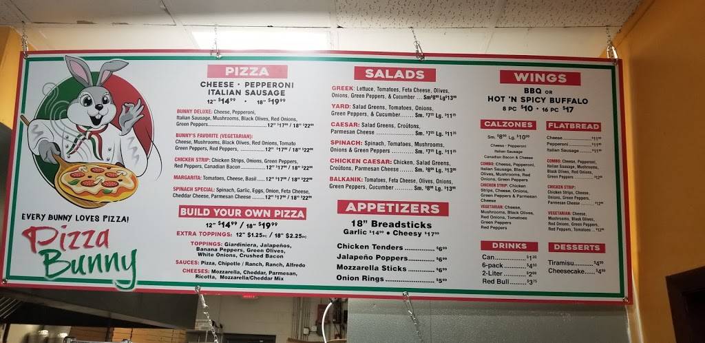 Pizza Bunny | restaurant | 636 Lake St, Roselle, IL 60172, USA | 8476415195 OR +1 847-641-5195