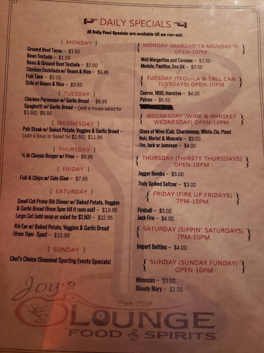 Joys lounge | restaurant | 27141 Base Line St, Highland, CA 92346, USA | 9099071211 OR +1 909-907-1211