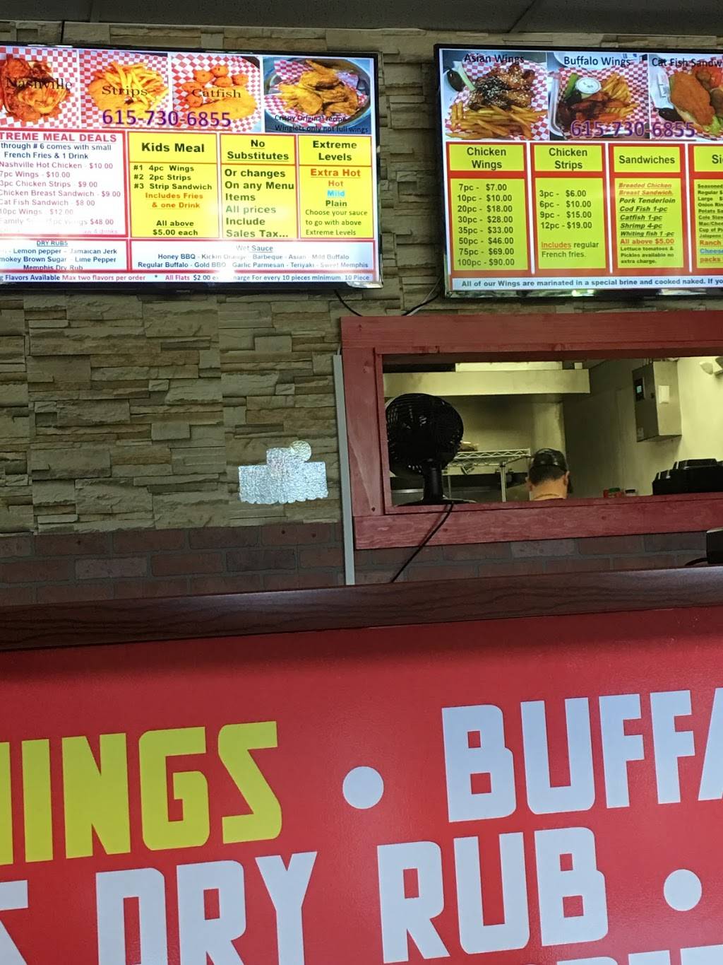 Extreme Hot Wings | restaurant | 5307 Mt View Rd, Antioch, TN 37013, USA | 6157306855 OR +1 615-730-6855