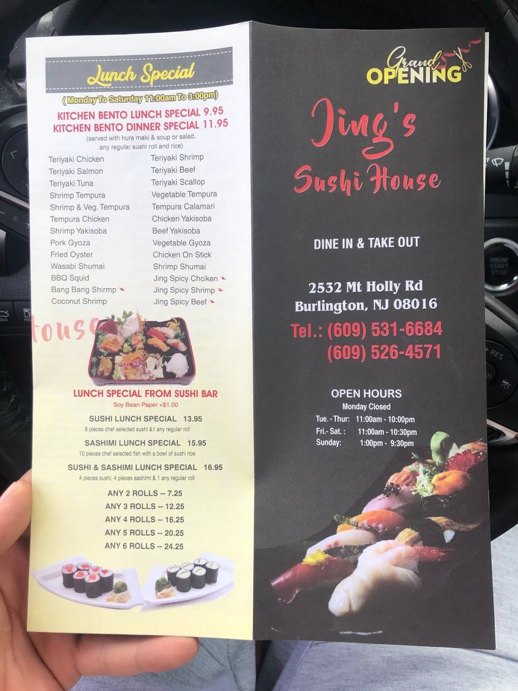 jings sushi house | restaurant | 2532 Mt Holly Rd, Burlington Township, NJ 08016, USA | 6095316684 OR +1 609-531-6684