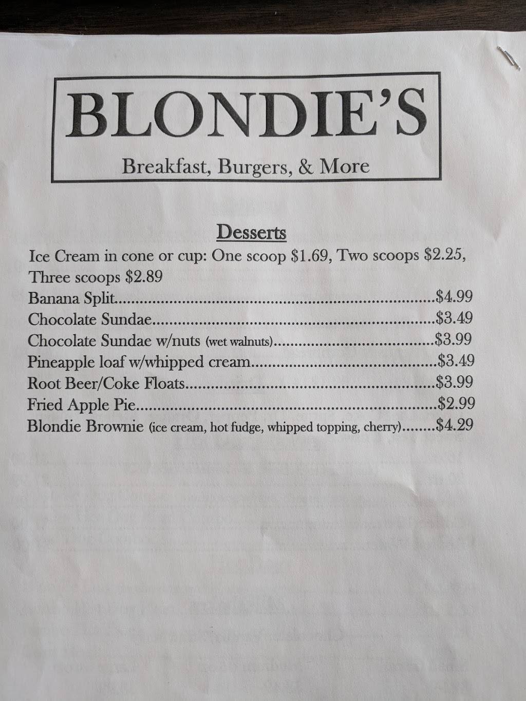 Blondies Restaurant | restaurant | A072018 08800 000018, Spring City, TN 37381, USA | 4236670006 OR +1 423-667-0006