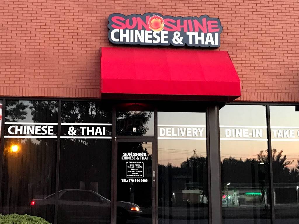 Sunshine Chinese - Thai Restaurant | restaurant | 525 Peachtree Industrial Blvd, Suwanee, GA 30024, USA | 7706149699 OR +1 770-614-9699