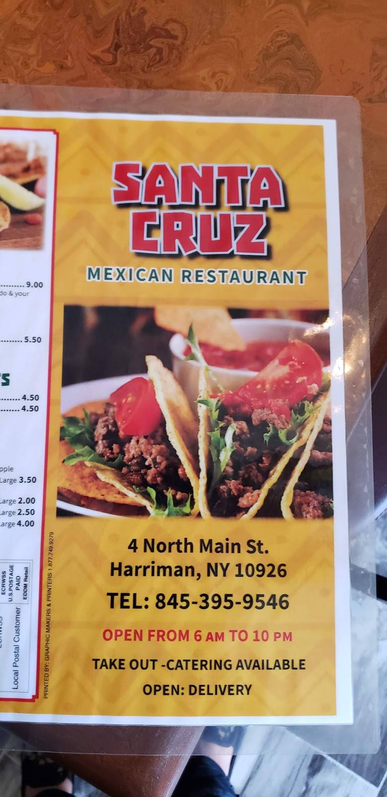 Santa Cruz | restaurant | 4C N Main St, Harriman, NY 10926, USA | 8453959546 OR +1 845-395-9546