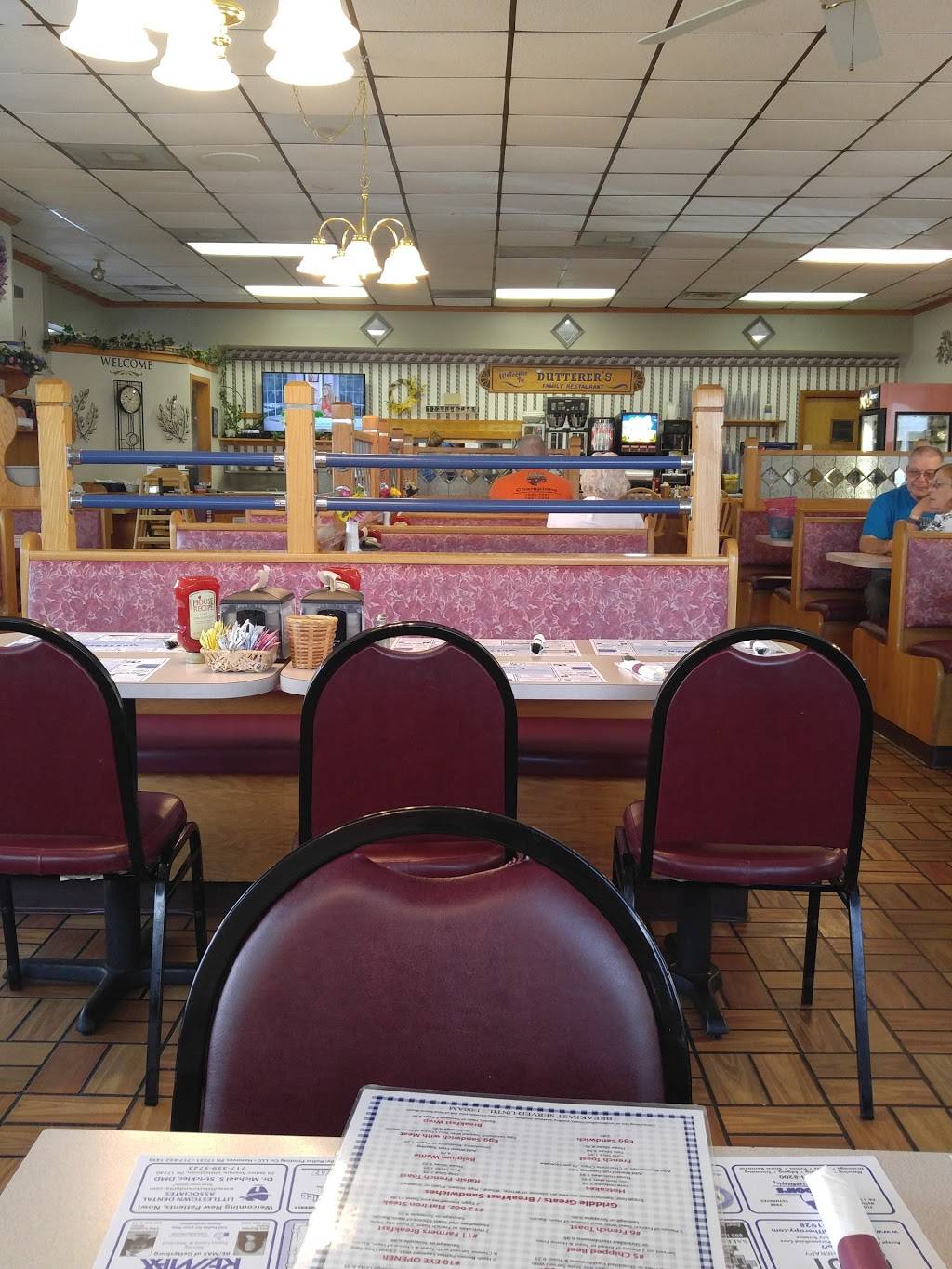 Dutterers Family Restaurant | restaurant | 425 N Queen St, Littlestown, PA 17340, USA | 7173595426 OR +1 717-359-5426