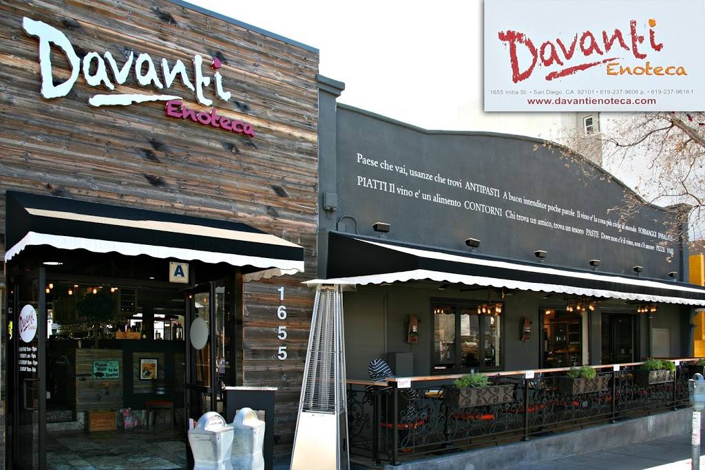 Davanti Enoteca | restaurant | 1655 India St, San Diego, CA 92101, USA | 6192379606 OR +1 619-237-9606
