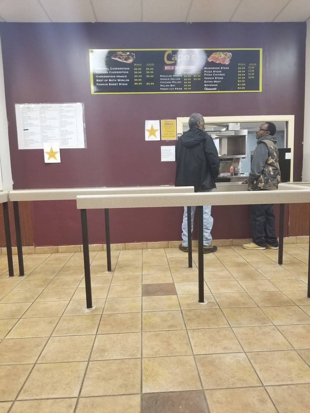 Capo Steaks | restaurant | 10509 St Clair Ave, Cleveland, OH 44108, USA | 2167213219 OR +1 216-721-3219