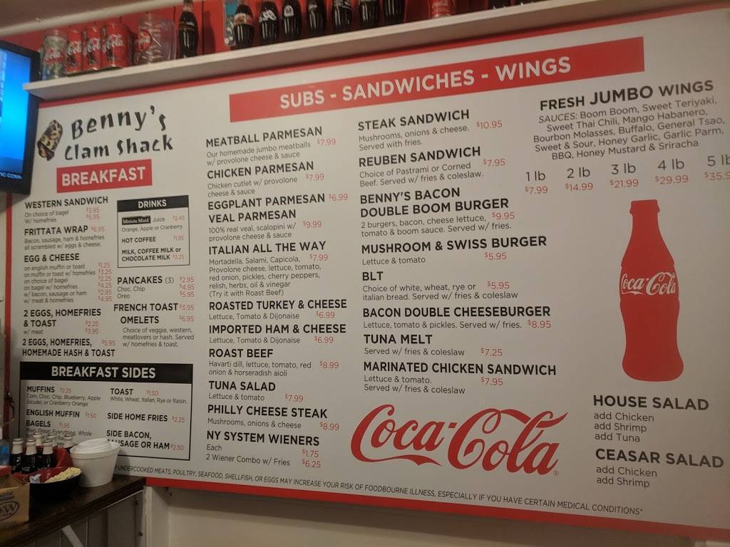 Bennys Clam Shack | restaurant | 58 High St, South Kingstown, RI 02879, USA | 4013639632 OR +1 401-363-9632