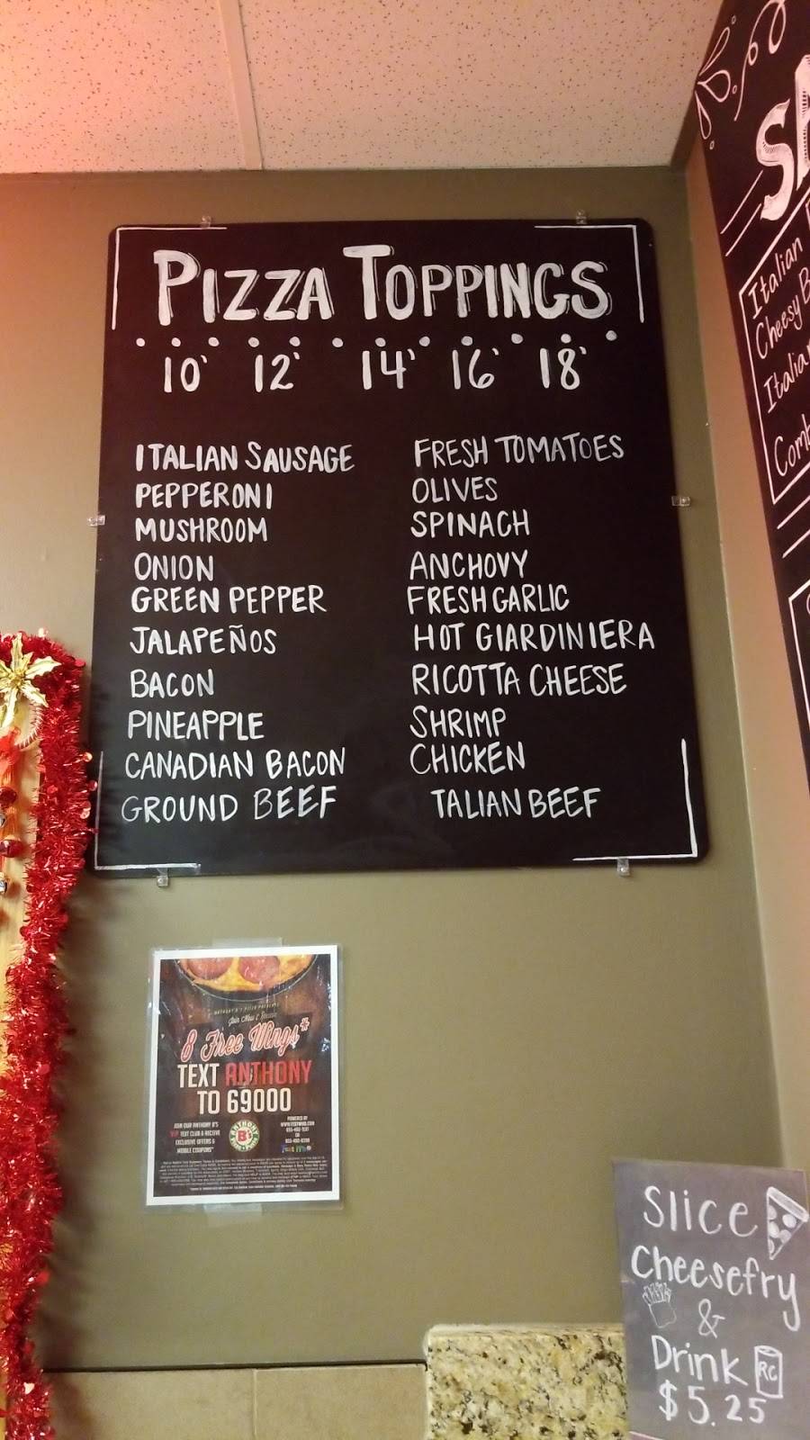 Anthony Bs Pizza | restaurant | 1504 N 19th Ave, Melrose Park, IL 60160, USA | 7083433322 OR +1 708-343-3322